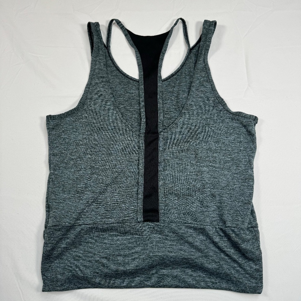 Womens Nike Tank Top Size S Gray Racerback Dri-Fit Active Running Gym Workout - Picture 2 of 8